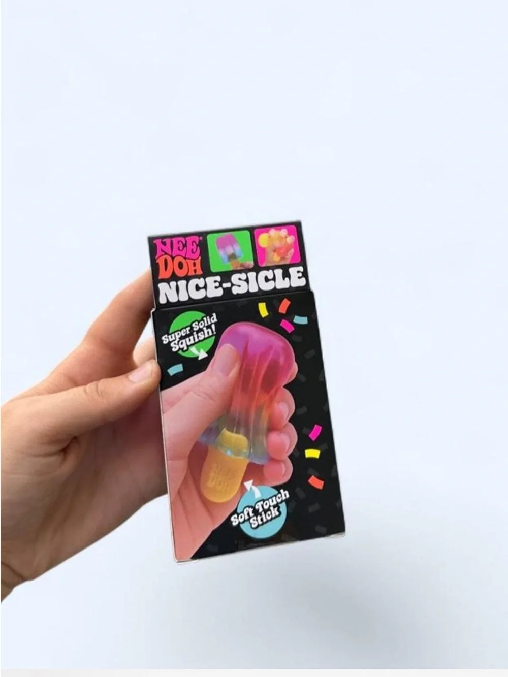 Nee Doh Nice-Sicle Multicolor Stress Toy - Rainbow Popsicle